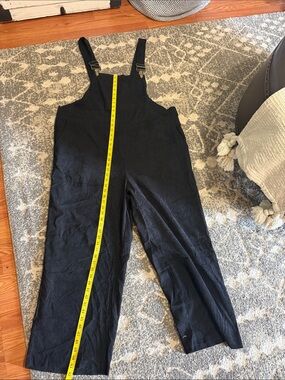 Black Women's Cotton Blend Overalls Jumpsuit
